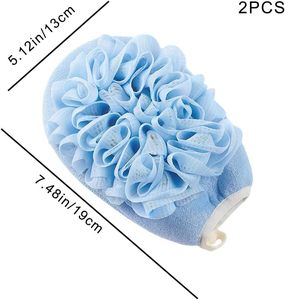 Soft Mesh Flower Bath Loofah <b>Sponge</b> Glove Custom Glove Eco-friendly All Natural Deep Exfoliating <b>Shower</b> Body Scrubber - Product Image 2
