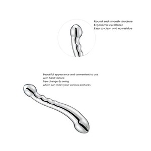 Énorme et lourde <span class=keywords><strong>baguette</strong></span> en métal pur G Spot de qualité médicale <span class=keywords><strong>316</strong></span> <span class=keywords><strong>baguette</strong></span> de massage en acier inoxydable poli, jouets en métal à double gode d'élégance - Product Image 4