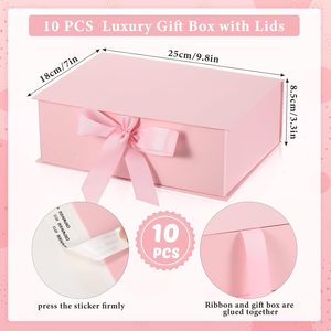 Sang Trọng Lá Nắp Ribbon Giấy Hộp Quà Tặng Đóng Mở Phù Dâu Đề Nghị Hộp Quà Tặng Cho Đám Cưới Sinh Nhật Kinh Doanh Hoặc Giáng Sinh - Product Image 4