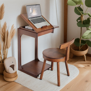 Chaise pivotante en bois massif, assise ronde, rotation à 360 degrés, pour salon, jardin, enfants et adultes - Product Image 4