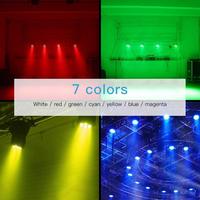 7 projecteurs LED rotatifs DMX512 à couleurs changeantes avec contrôle sonore pour scène