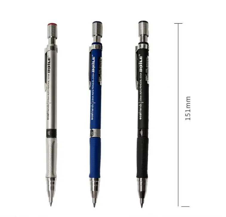 New Arrivals 2.0mm Mechanical Pencil 2B Examination Press Core Out Drawing Writing Automatic Pencil