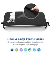 MoKo ISO BSCI Housse pour ordinateur portable 13 pouces personnalisée, petit sac de transport, étui avec fermeture éclair, poche pour MacBook Air Retina iPad Pro 12.9