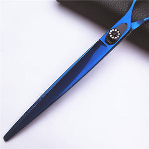 Tijeras azules de corte recto para mascotas, 7,5 pulgadas, acero 440C, tijeras de aseo para perros, herramientas profesionales para cortar el pelo de mascotas - Product Image 5