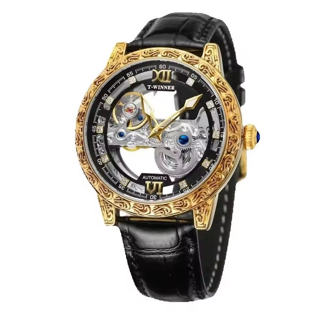 FORSINING High Quality Mechanical Watch Genuine Leather Original Bracelet Automatic Wristwatch Waterproof Luxury Watch for Men