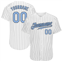 Vente en gros Maillot de baseball personnalisé Maillot de baseball de l'équipe vierge col en v pour hommes Maillot de t-shirts de baseball à boutons complets