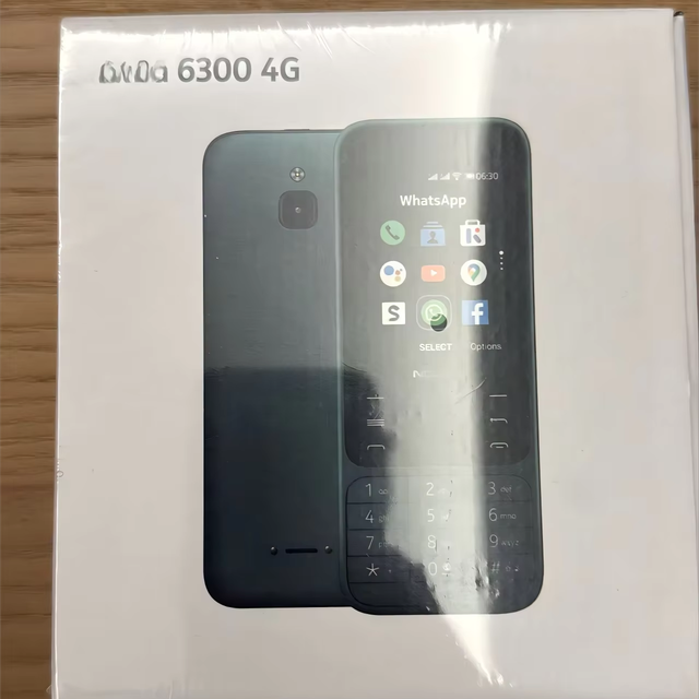 Nokkiia 6300 4G Seniors Phone Unlocked KAI OS SOS Dual SIM Card 2MP Rear Camera 2.4" LCD Display French Spanish German Support