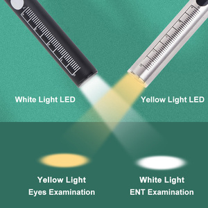 Linterna Médica con Luz Amarilla Cálida LED, Lápiz <span class=keywords><strong>de</strong></span> Luz para Enfermeras, Calibrador <span class=keywords><strong>de</strong></span> Pupilas, Regla Divisoria, Lápiz <span class=keywords><strong>de</strong></span> Luz para Examen <span class=keywords><strong>de</strong></span> Ojos, Otorrinolaringología - Product Image 3