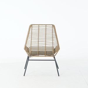 Sedia moderna in Rattan con braccioli e schienale alto - Product Image 5