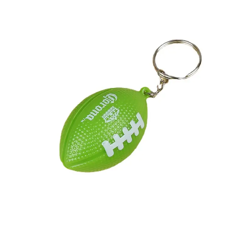 कस्टम रग्बी अमेरिकी फुटबॉल एबीएस प्लास्टिक कुंजी श्रृंखला लटकन सड़ सकने पीएलए मुद्रित लोगो चाबी का गुच्छा