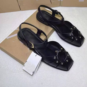 Sandali ZA Baotou con <span class=keywords><strong>Borchie</strong></span> e Fori Rotondi per Donne, <span class=keywords><strong>Scarpe</strong></span> Romane Traforate Versatili con Punta Tonda - Product Image 2