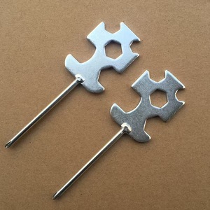 <span class=keywords><strong>Clé</strong></span> <span class=keywords><strong>plate</strong></span> <span class=keywords><strong>universelle</strong></span> en acier au carbone métrique à double extrémité multi-trous pour équipement de fitness, 6-en-1, croisée, OEM - Product Image 5