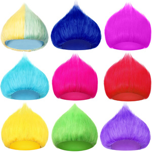 Geyoga Perruque Unisexe Réglable Amusante, Bandeau Cheveux Crépus, Coiffure Originale pour Mardi Gras, Halloween, Fête Costumée (Bleu Clair 1 Pièce) - Product Image 4