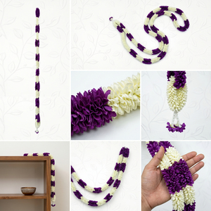Artificial Flower Garland Purple <b>White</b> <b>Hanging</b> Decoration Floral Toran for Wedding Festival Home Temple and Event Decor - Product Image 6