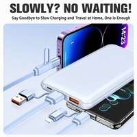 Cable USB Retráctil 3 en 1, 100W 5A, Carga Rápida, Cable de Carga Múltiple para iPhone, Android, Tipo C, Teléfono, Tableta, Impresora