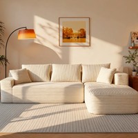 Kompressions-L-förmiges Ecksofa ohne Knochenkonstruktion, 2-3-Sitzer, modernes Polstersofa-Bett für Wohnzimmer und Heim.