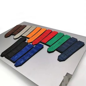 Bracelets de montre de remplacement avec logo personnalisé <span class=keywords><strong>Bracelet</strong></span> en <span class=keywords><strong>cuir</strong></span> pour la série Mode Hommes Femmes <span class=keywords><strong>Bracelet</strong></span> de montre de sport en <span class=keywords><strong>cuir</strong></span> de silicone 19mmX25mm - Product Image 3