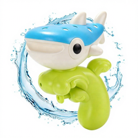 WANNA MAGIC Mini pistolet à eau en plastique en forme de requin baleine mignon pour les tout-petits et les enfants, plage, piscine, bain, été, à partir de 3 ans