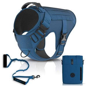 Tactical <b>Dog</b> <b>Harness</b> Bundle Includes Tactical Leash & Tactical Bag <b>No</b> <b>Pulling</b> Front Leash Clip Working <b>Dog</b> Vest with Handle - Product Image 2
