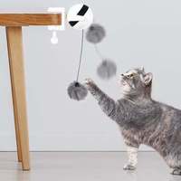 Jouet interactif pour chat et chien d'intérieur, souris robotique électrique automatique, jouet pour animaux de compagnie en peluche durable avec plumes, emballé en boîte