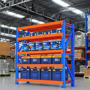 מיסוך מתכת מתכווננת מדף ללא רבב מחסן אחסון חובה בינוני מדף מדף מדף מתכת - Product Image 4