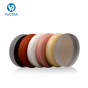 YUCERA Full Denture Material 98mm PMMA Blocks Dental Lab Cad Cam PMMA Discs