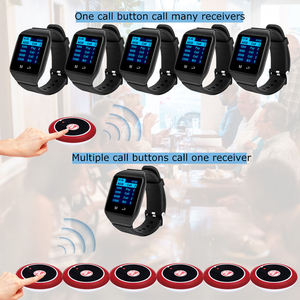 15 émetteurs de boutons d'appel + 2 montres vibrantes - Système d'appel sans fil pour restaurant / clinique - Product Image 3