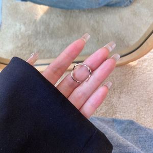 Dylam Personalized Women S925 Silver Rhodium Plated Daily Wear Jewelry Polish Irregular <b>Open</b> Adjustable <b>Rings</b> for Women - Product Image 6