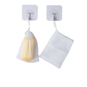 Sacchetto per <span class=keywords><strong>sapone</strong></span> artigianale a doppio strato in rete a bolle per la pulizia del corpo, spugne e spazzole da bagno, scrubber in plastica, loofah - Commercio all'ingrosso transfrontaliero - Product Image 3