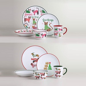 Hot Selling Unique Stylish Porcelain Stoneware Dinnerware Sets White Pattern Coffee Cup Saucer Set Eco Friendly Portable - Product Image 3