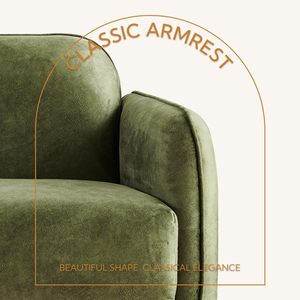 Manufacturer Mid Century Modern Decor <strong>Sofa</strong> Couch Thick Seat Cushion Small Loveseat <strong>Sofa</strong> <strong>for</strong> <strong>Bedroom</strong> Apartment Office - Product Image 3