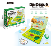 Juguete Educativo de Computadora Portátil con Diseño de Dinosaurio, con Ratón, Luces y Música, Juego de Imitación para Niños