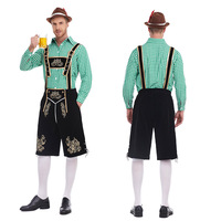 Costume de scène pour hommes Oktoberfest, tenue de fête de carnaval, Spandex/Polyester