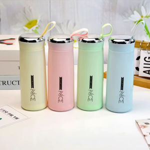 Mug de voyage en verre résistant à la chaleur, portable, de haute qualité, tendance, avec logo personnalisé, style dessin animé/sport, unisexe, à boire directement - Product Image 2