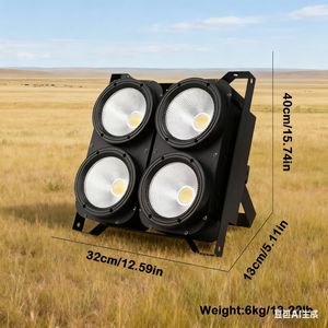 ไฟสปอร์ตไลท์ LED COB <span class=keywords><strong>4Eyes</strong></span> 400W สำหรับมืออาชีพ ให้เอฟเฟกต์แสงเวทีสำหรับผู้ชม ระบบ DMX เหมาะสำหรับงานดีเจ ดิสโก้ บาร์ คลับ ปาร์ตี้ งานแต่งงาน งานวันเกิด ค่า CRI สูง - Product Image 2