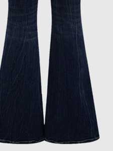 Jeans ajustados de mujer con elasticidad media, bordado cruzado en pantalones y cinturón, pantalones vaqueros de moda para mujer - Product Image 5