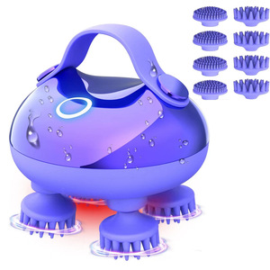 Scalp Care Head Spa Massager Rechargeable Vibration Massage Claw With Replaceable Brush Heads For Relaxation And Scalp Health - Product Image 4
