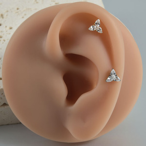 Joyería de Piercing con Zirconia Cúbica de 16G con Parte Trasera Plana para Tragus, Hélix, Concha, <span class=keywords><strong>Medusa</strong></span>, Labio, Labret, Cartílago, <span class=keywords><strong>Pendiente</strong></span> para Mujeres y Hombres - Product Image 2
