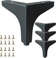 Accessoires de meubles en fer, métal et plastique-Pieds de canapé pour table, chaise, lit et armoire Noir Or Chrome