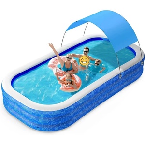 Grande piscine gonflable pour enfants - Matériel PVC écologique et sûr pour la peau, design pliable durable pour les jeux aquatiques en plein air - Product Image 1