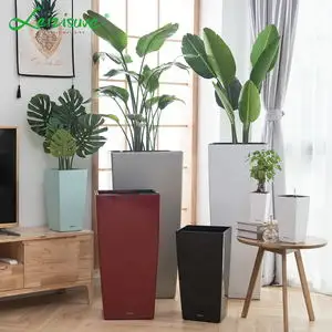 15.3 Inches High 82cm Diamond Round Small/Medium Flower Pot For Indoor Hotel Garden Living Room Decor Watering Planter