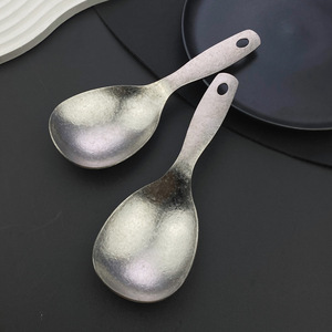 ที่ตักข้าวไทเทเนียมแท้ หัวใหญ่ น้ำหนักเบา อุปกรณ์ทำอาหารกลางแจ้ง พร้อมรูแขวนสำหรับหม้อหุงข้าว - Product Image 5