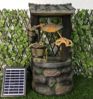 Fontaine d'eau solaire de toit pour la décoration de jardin avec LED