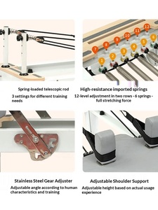 ProReach Pilates Core Bed Reformer Blanc |   Support réglable en alliage d'aluminium durable pour usage commercial et domestique, idéal pour studio de yoga et tutorat privé - Product Image 4