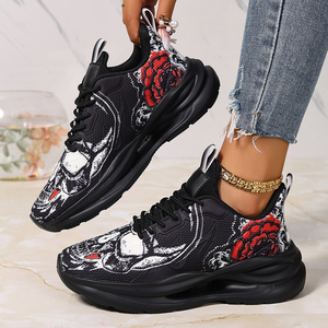 Chaussures de sport pour femmes, baskets de course athlétiques à plateforme, design personnalisé, style chunky, pour l'été et la marche - Product Image 2