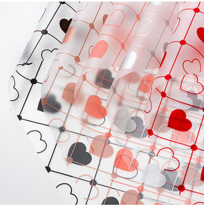 Papier de fleur imperméable en forme de coeur doux Offre Spéciale Bouquet de fête des mères Tanabata papier d'emballage personnalisé en <span class=keywords><strong>film</strong></span> de gelée finition mate - Product Image 6