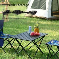 Outdoor-Klapptisch aus Kohlenstoffstahl, tragbar, rechteckig, für Camping, Grillen, Picknick, Straßenverkauf und Kochen