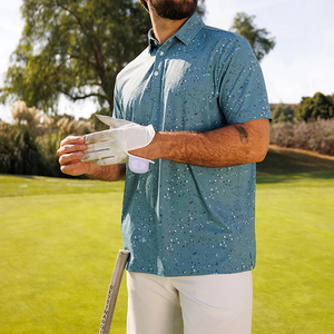 Tshirt 90% Polyester 10% Spandex Polo Custom Golf Designer Performance Printed Sublimated Quick Dry Golf TShirts for Men