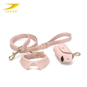 Venta al por mayor al aire libre <span class=keywords><strong>collar</strong></span> de perro de cuero Conjunto Clásico de lujo collares para mascotas para perros con bolsa de caca y correa - Product Image 3