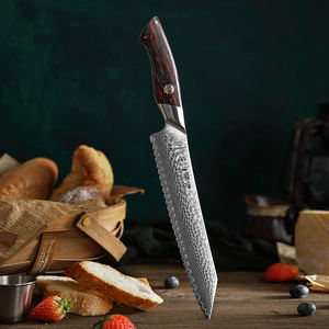 Esclusivo coltello per pane da cucina in polvere damasco a 73 strati con manico G10 di alta qualità - Product Image 3